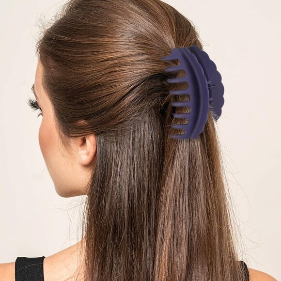Large Plastic Hair Claw Clips 6 Pack Non-Slip Durable for Thick Fine Long Hair main image 9